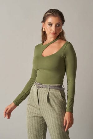 Blusa Amy Manga Longa Alcaparra
