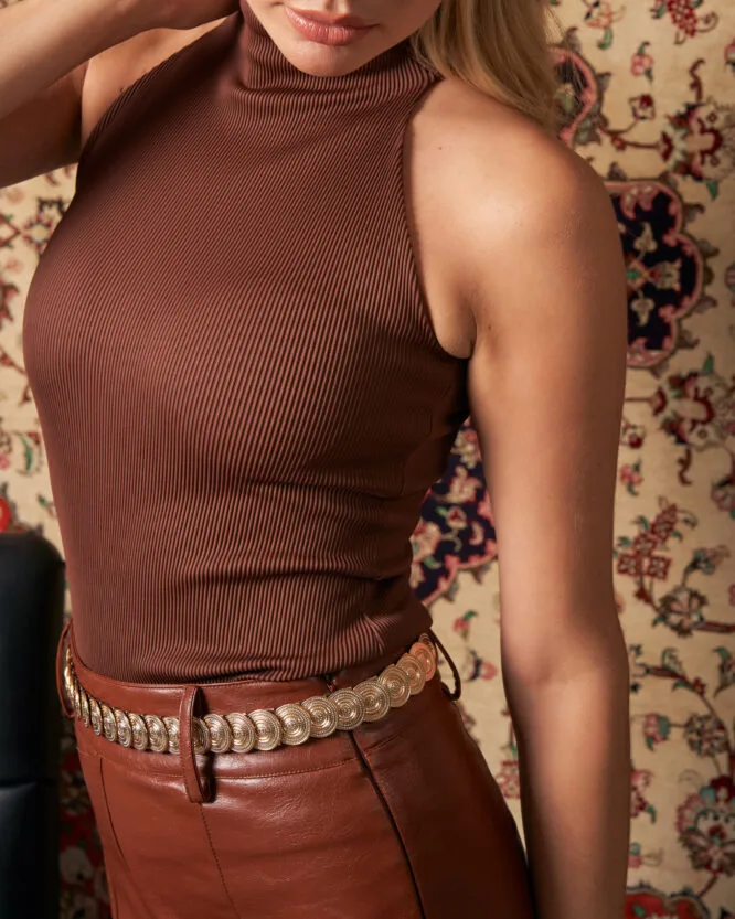 Blusa Safira CAFE TORR e Calça Serena CHOCO (1)