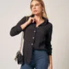 Camisa Val PRETO e Calça Flavia PETROLEO (1)