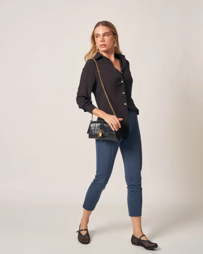 Camisa Val PRETO e Calça Flavia PETROLEO (2)