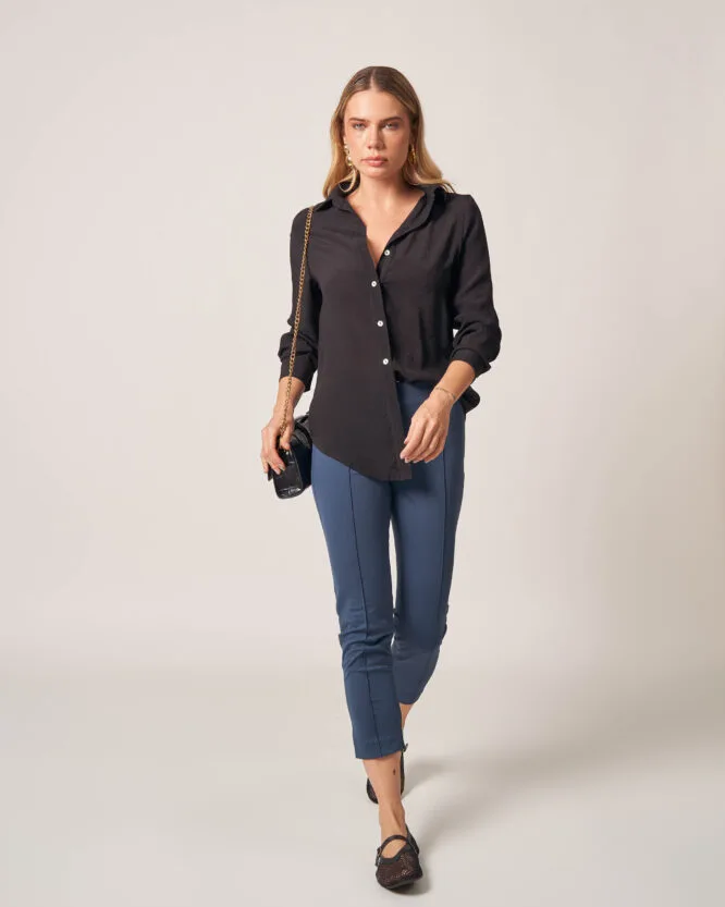 Camisa Val PRETO e Calça Flavia PETROLEO (3)